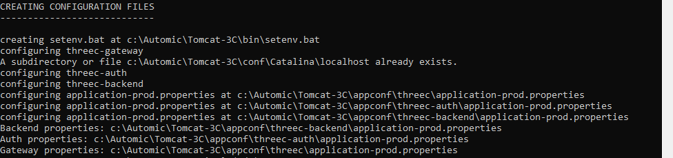Creazione del file di configurazione del programma di installazione 3C STEP CREAZIONE FILE DI CONFIGURAZIONE