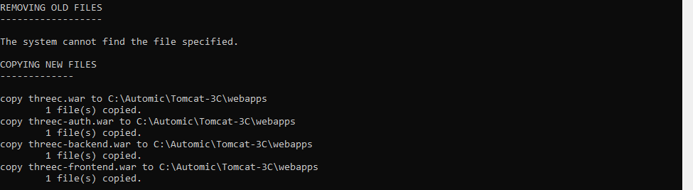 3C installazione aggiornamento WAR passaggio distribuzione RIMUOVERE VECCHI FILE e COPIARE NUOVI FILE