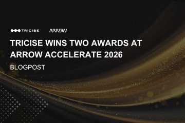 Tricise team receiving the AOD Growth Contributor and IMS Growth Contributor awards at Arrow Accelerate 2026 in Alicante