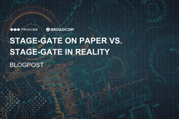 Stage-Gate governance process comparison: paper documentation versus live operational system in enterprise portfolio management